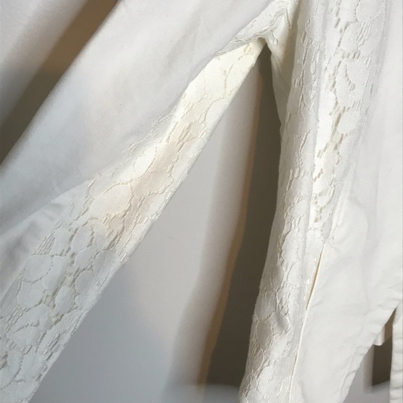 Maurice’s Ivory Lace & Ruffle Jean Jacket Small - Picture 3 of 8